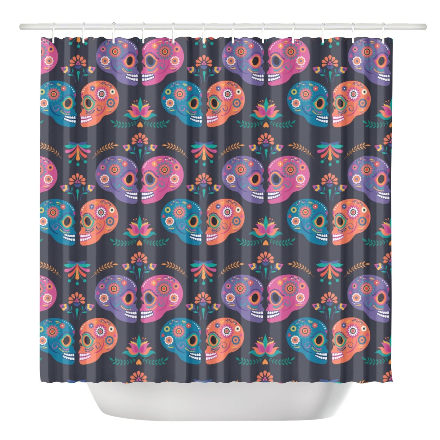 Susgar skull love Shower Curtain