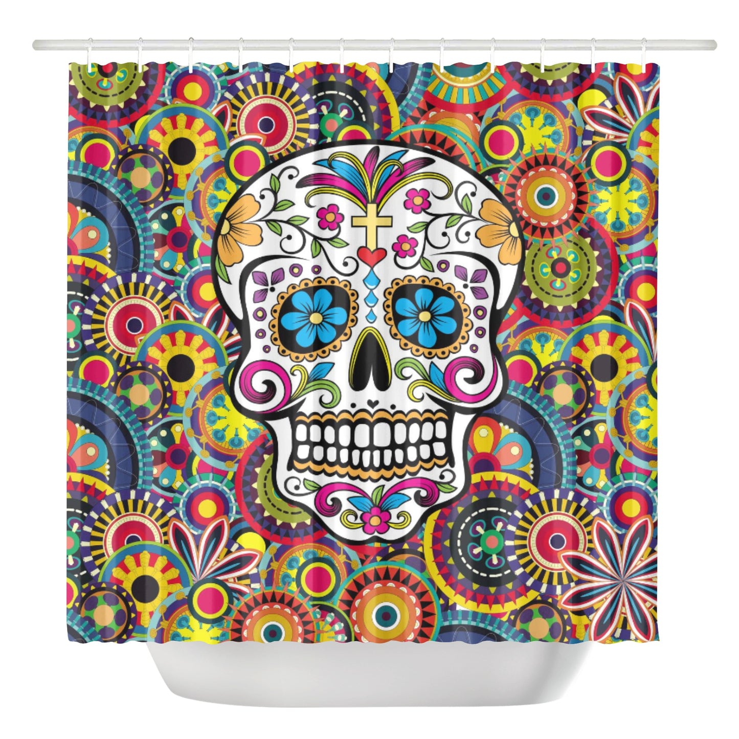 Cinco de mayo sugar skull Calaveras Shower Curtain