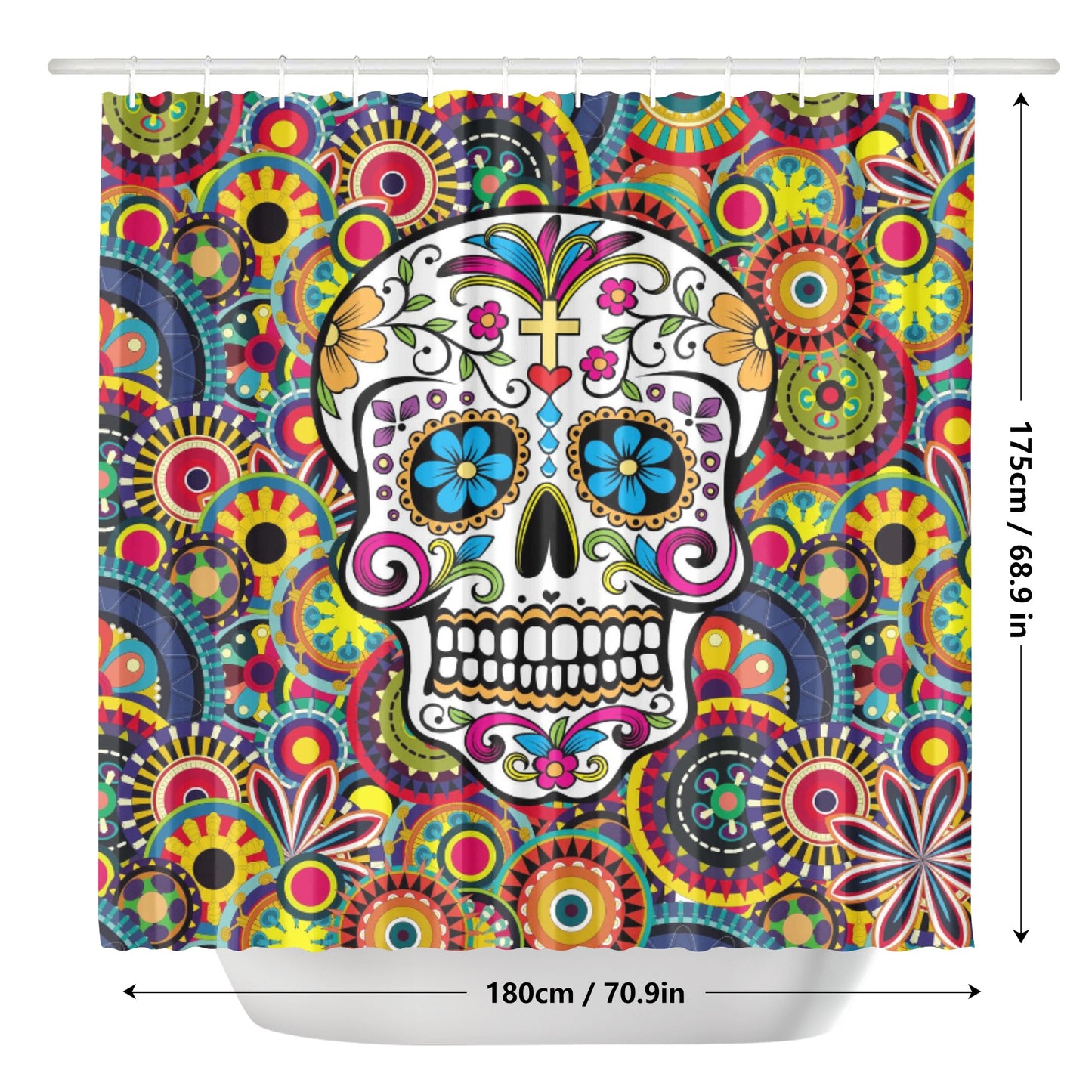 Cinco de mayo sugar skull Calaveras Shower Curtain