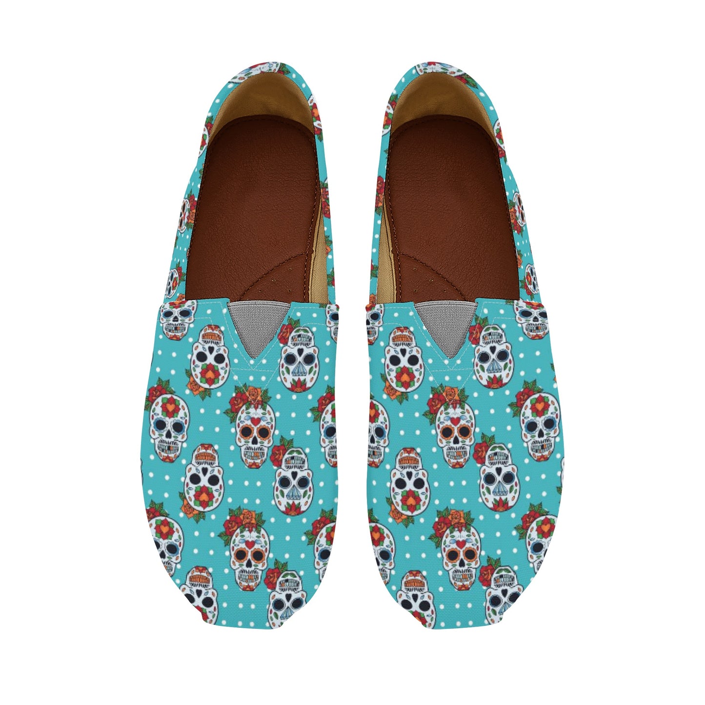 Floral sugar skull Day of the dead Women's Casual Shoes