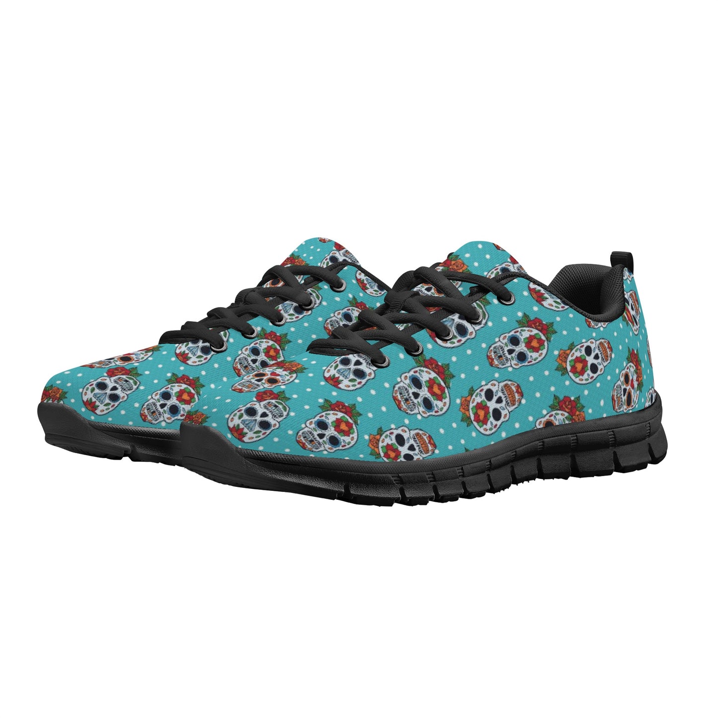 Floral sugar skull Day of the dead Women's Running Shoes