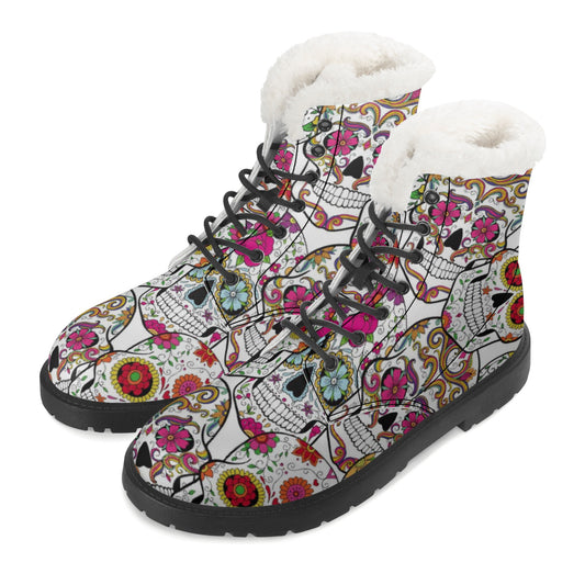Women's Faux Fur Leather Boots