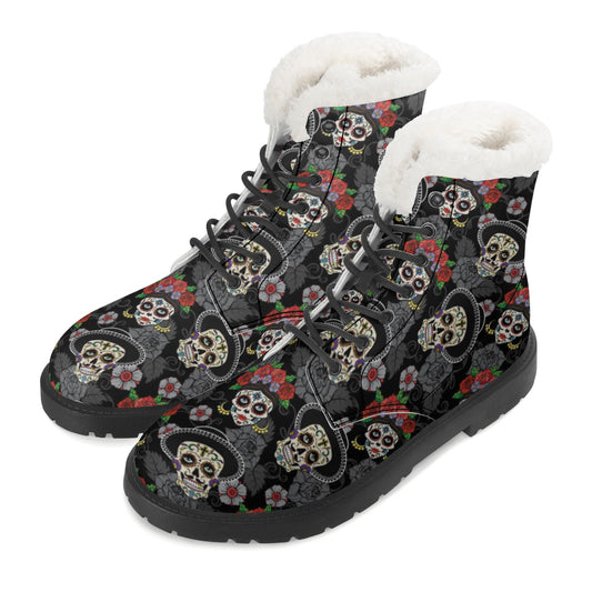 Women's Faux Fur Leather Boots