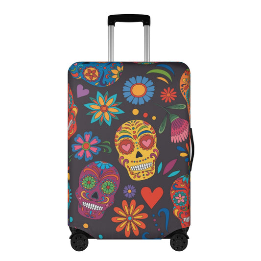 Sugar skull skeleton Halloween Polyester Luggage Cover