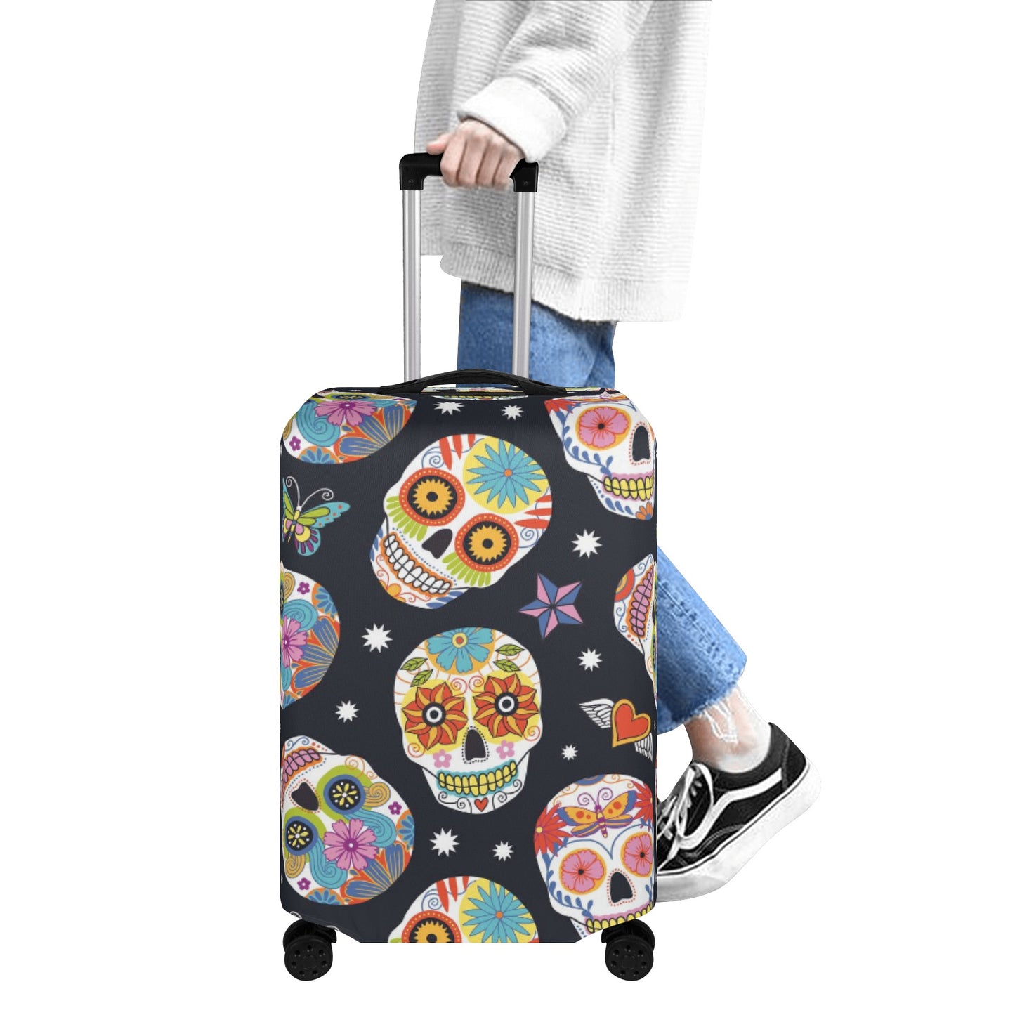 Cinco de mayo sugar skull Calaveras Polyester Luggage Cover