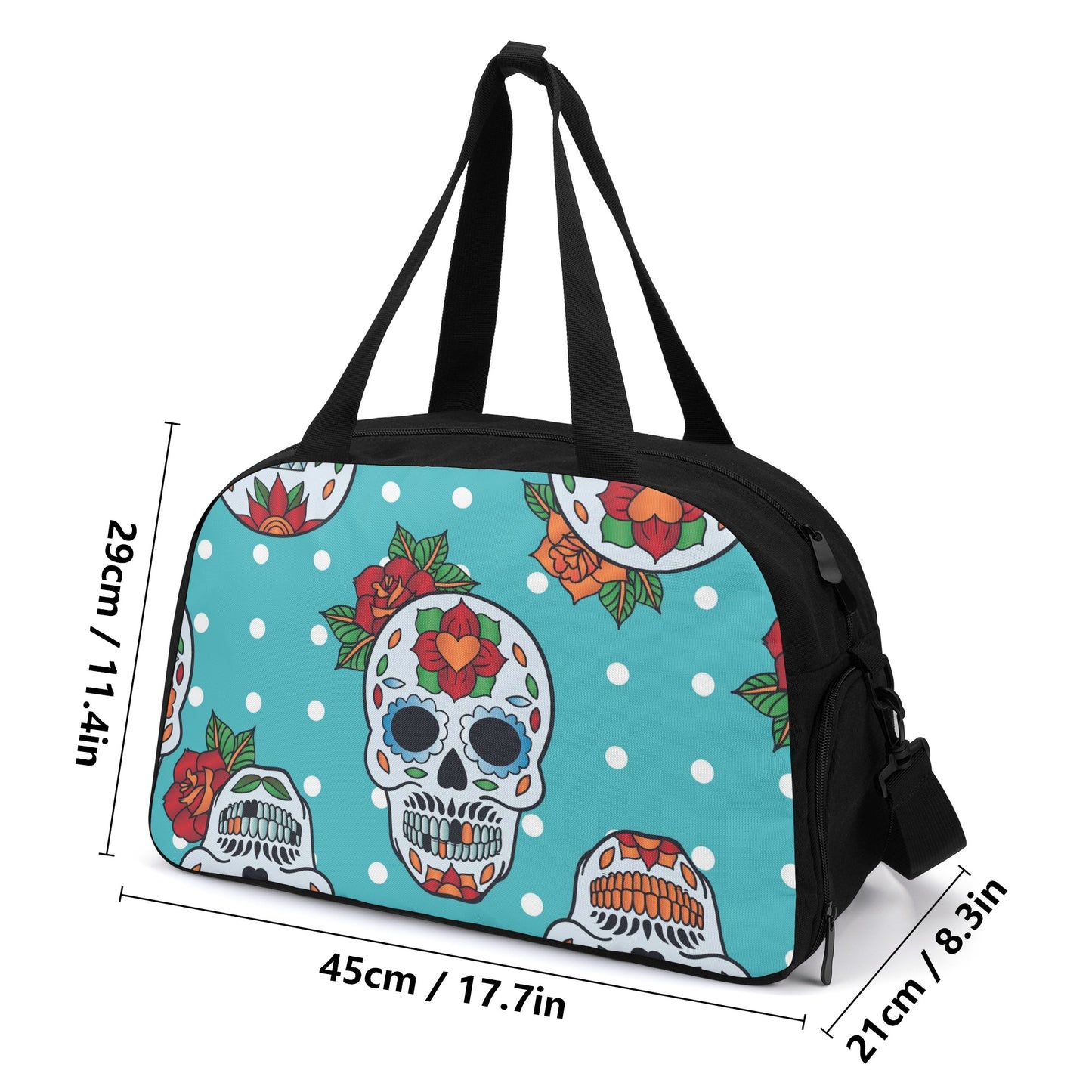 Sugar skull day of the dead travel bag Travel Luggage Bag
