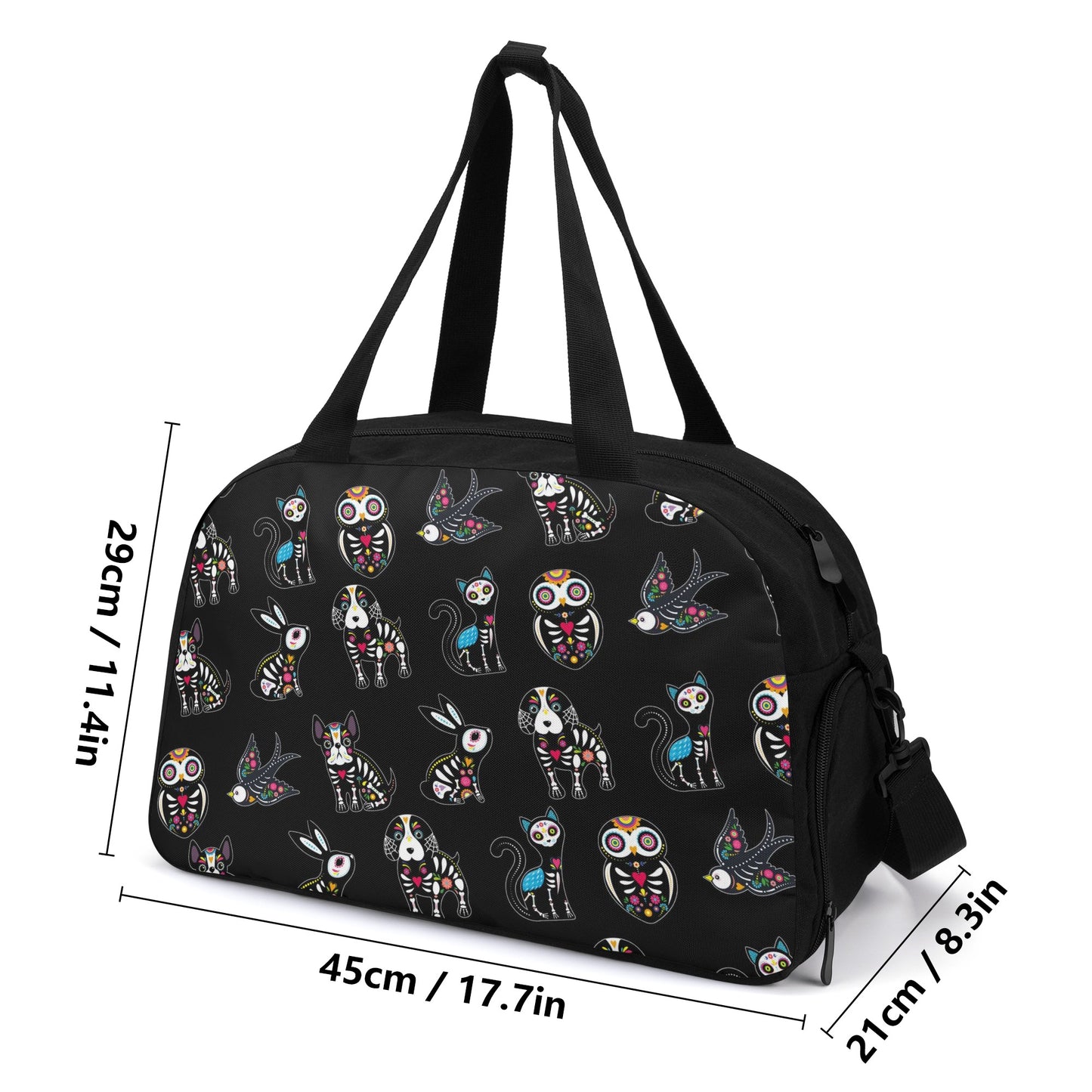 Sugar skull halloween candy skull Travel Luggage Bag