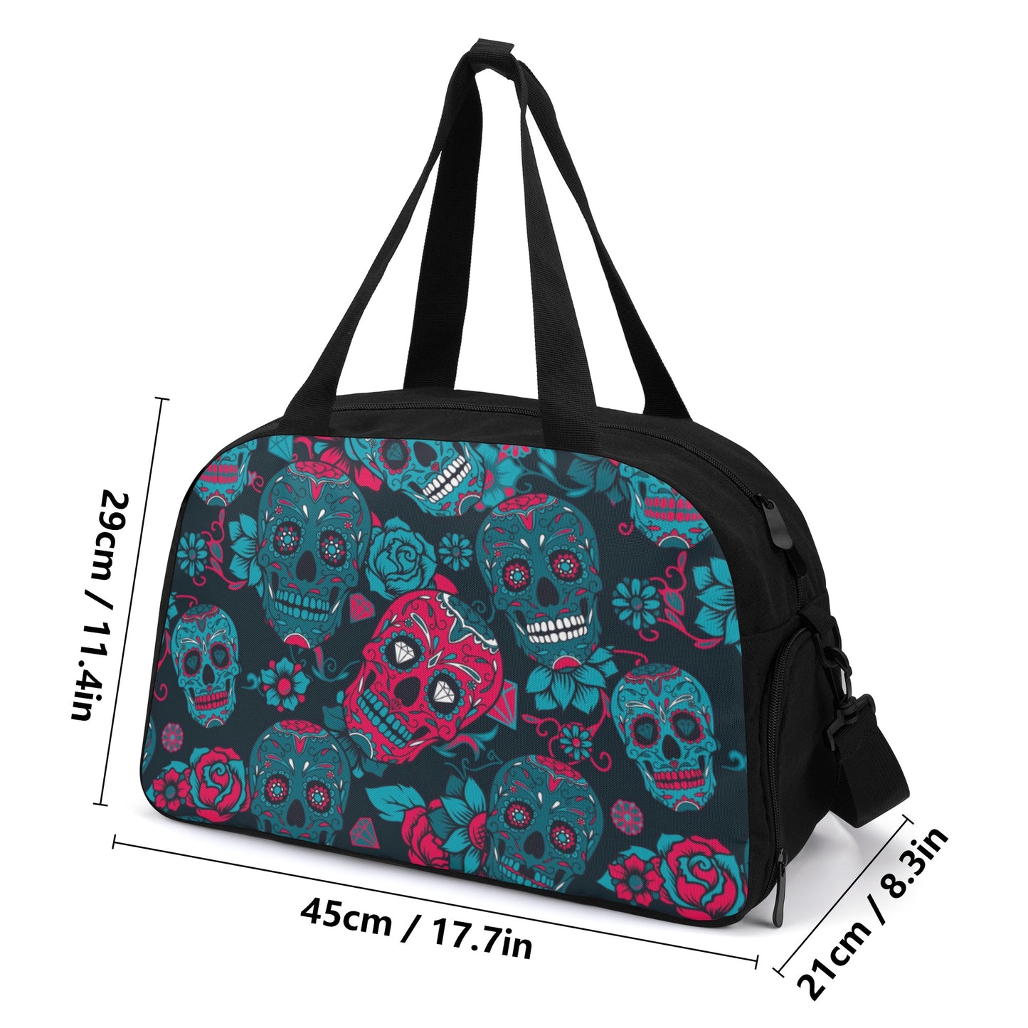 Sugar skull candy Travel Luggage Bag