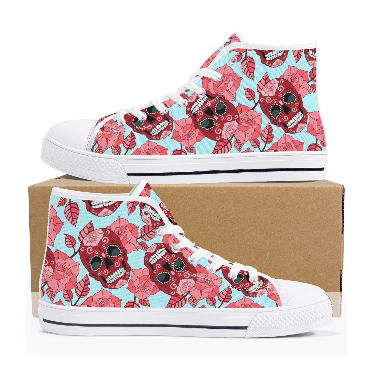 Men's High Top Canvas Shoes With Customized Tongue