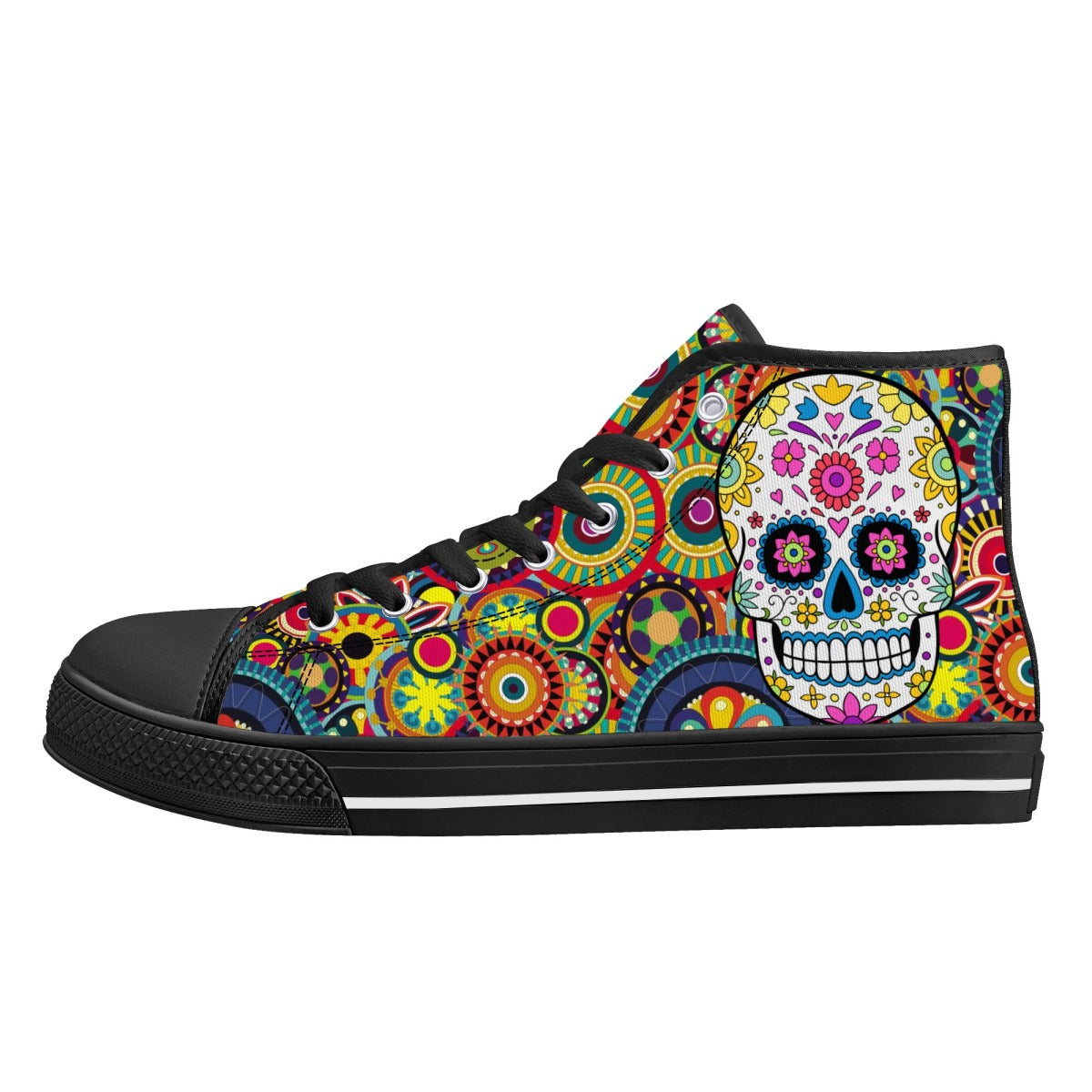 Sugar skull Day of the dead pattern women's high top shoes