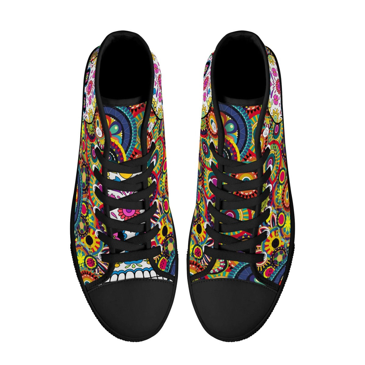 Sugar skull Day of the dead pattern women's high top shoes