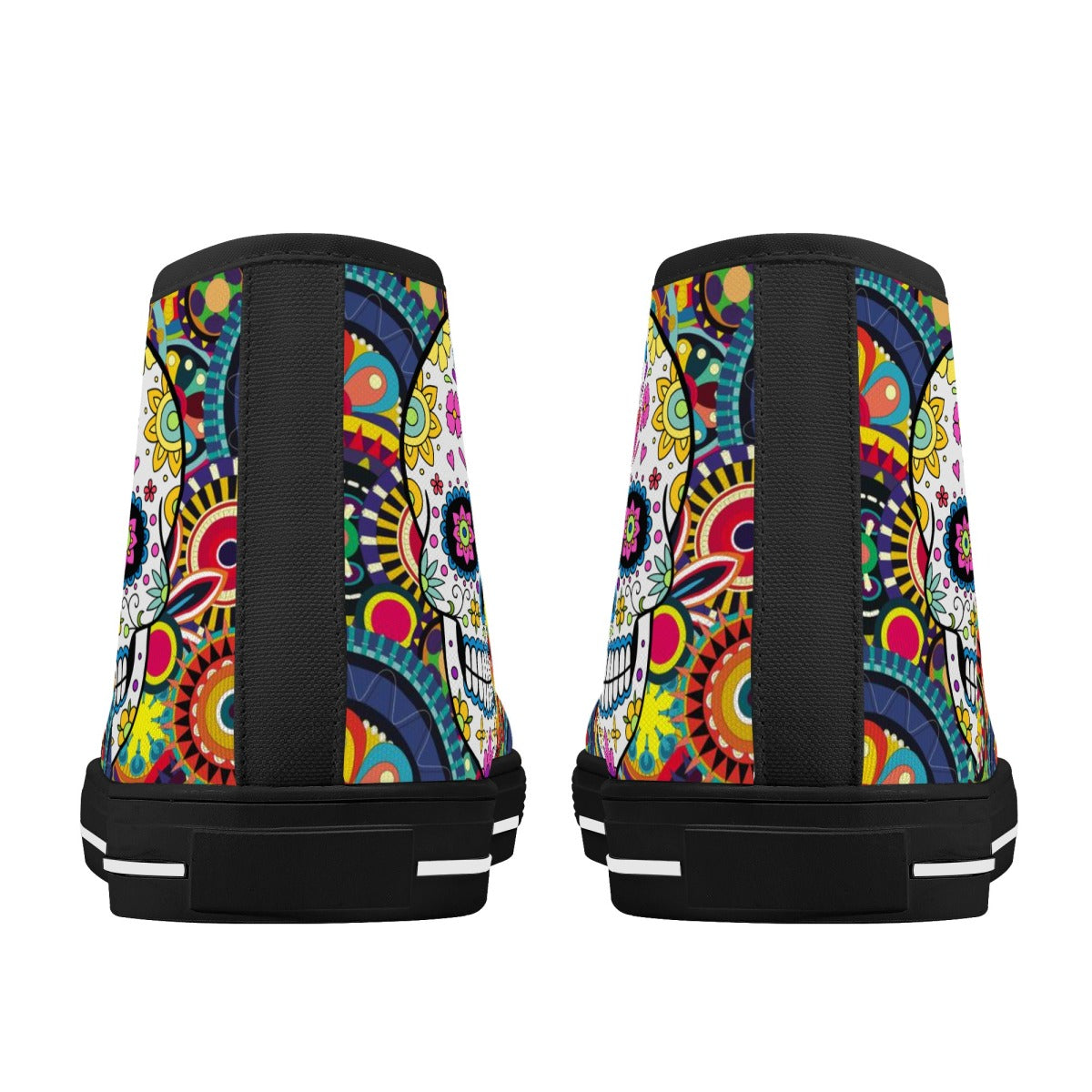 Sugar skull Day of the dead pattern women's high top shoes