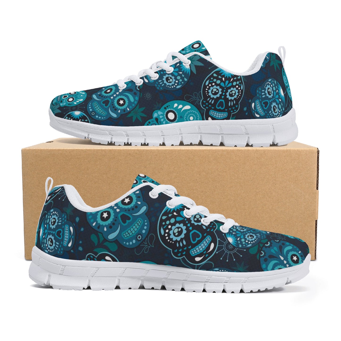 Flaming skull halloween Women's Running Shoes
