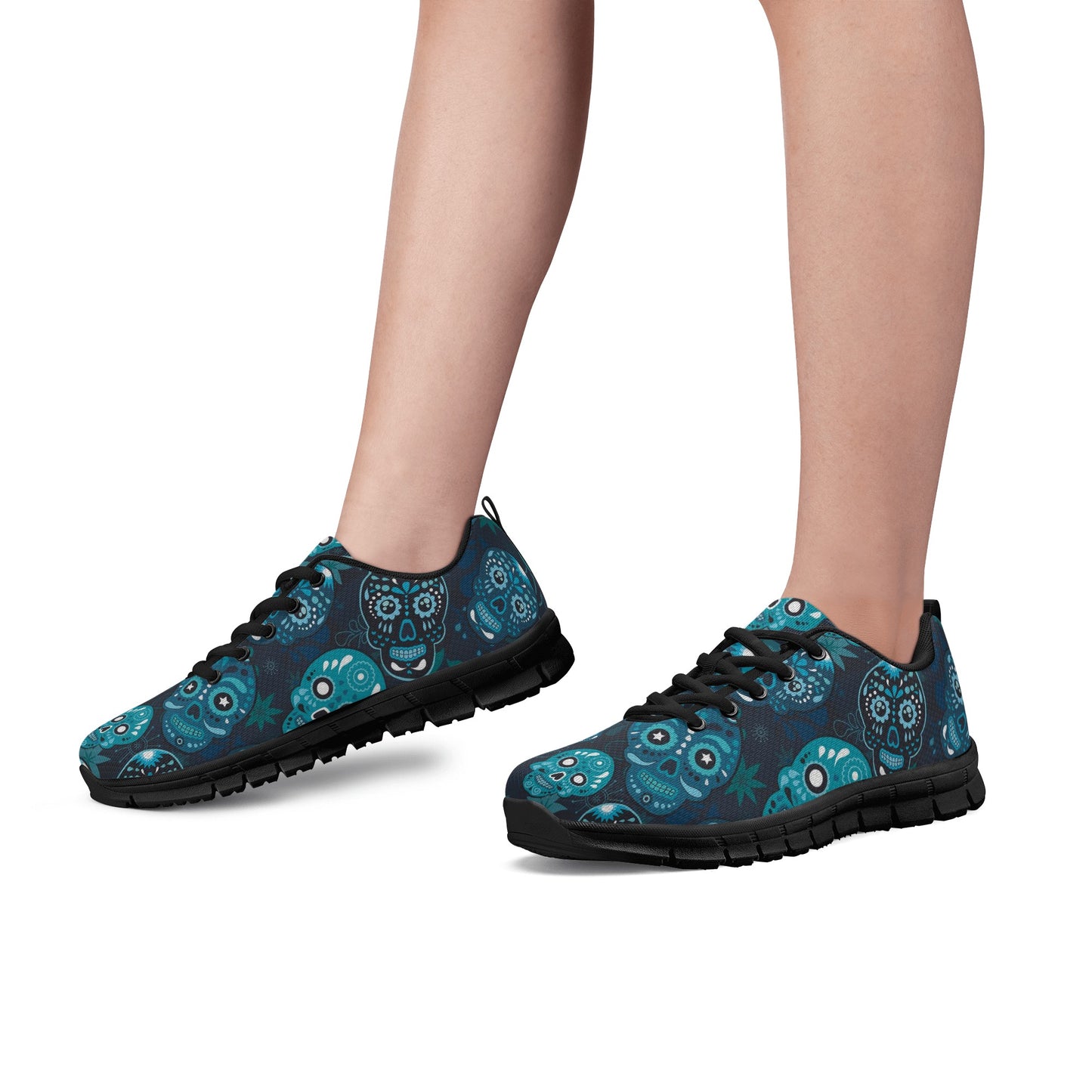 Flaming skull halloween Women's Running Shoes