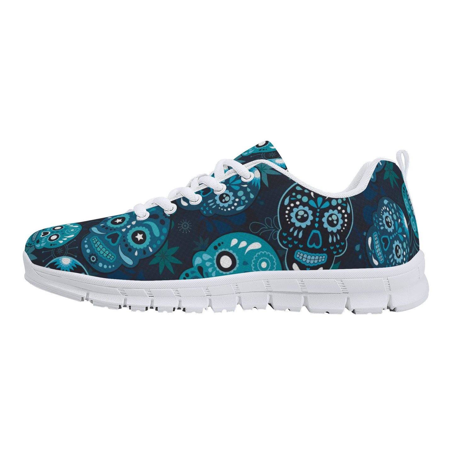 Flaming skull halloween Women's Running Shoes