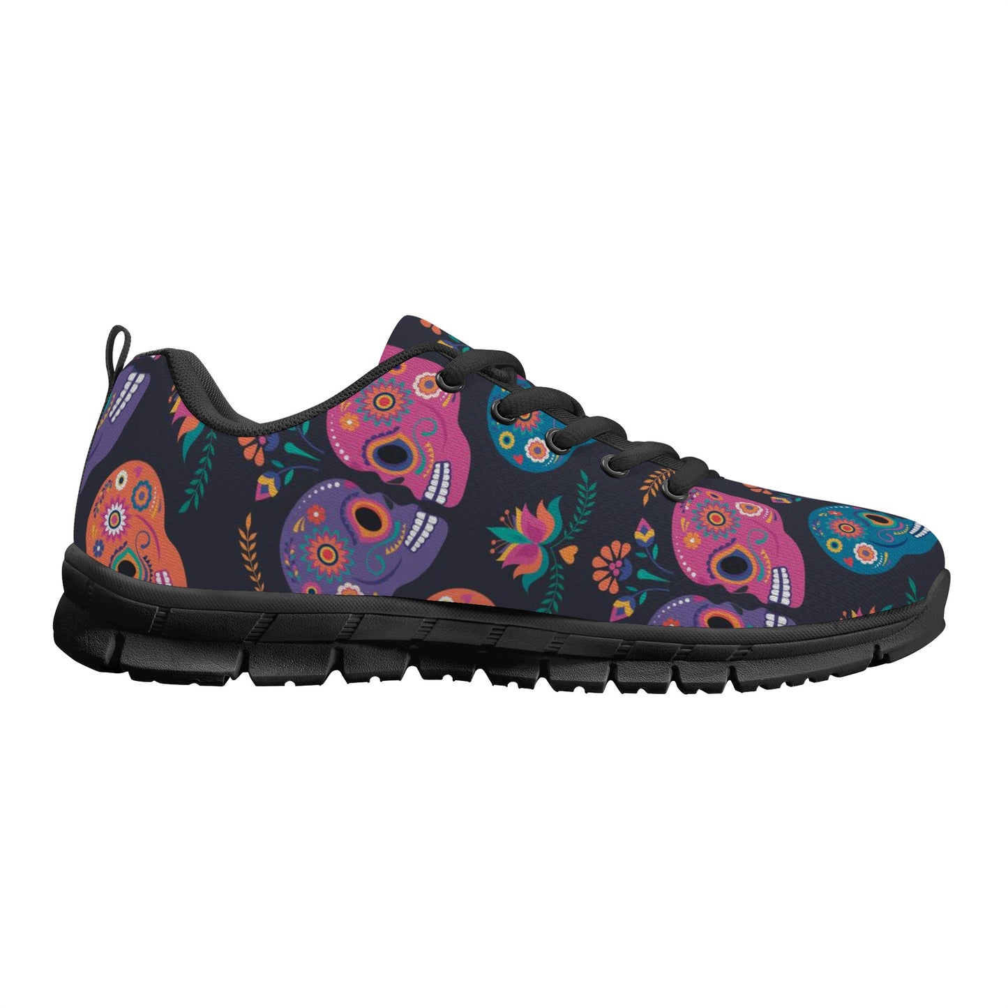 Sugar skull couple pattern Women's Running Shoes