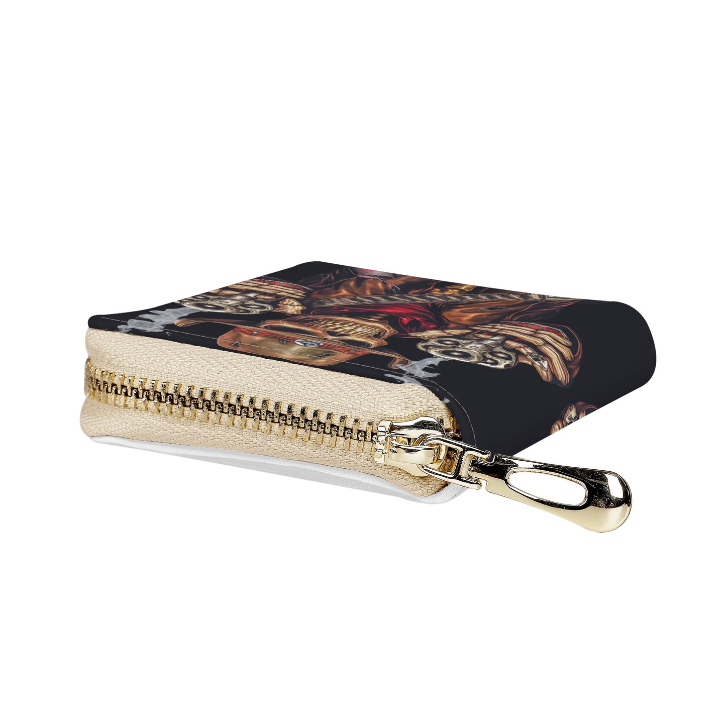 Skull Calaveras candy skull Zipper Card Holder