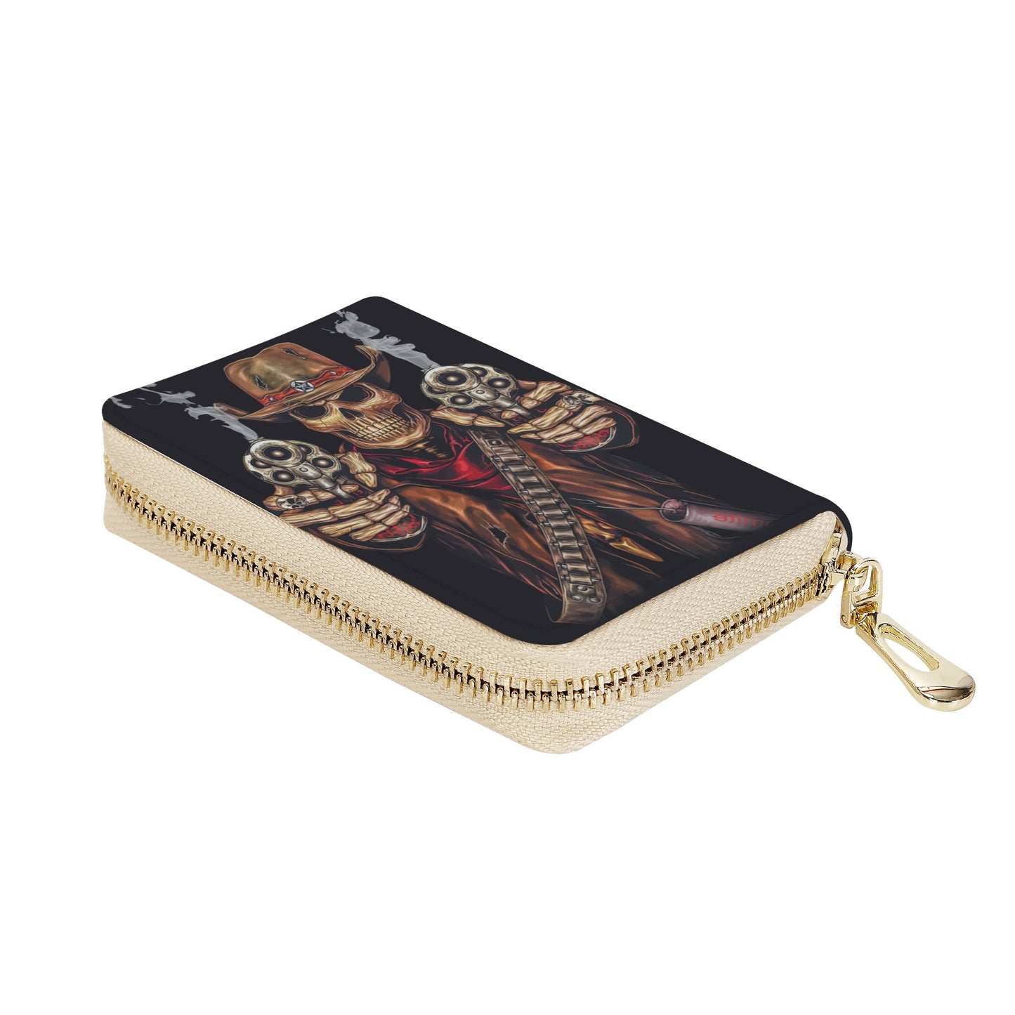 Skull Calaveras candy skull Zipper Card Holder