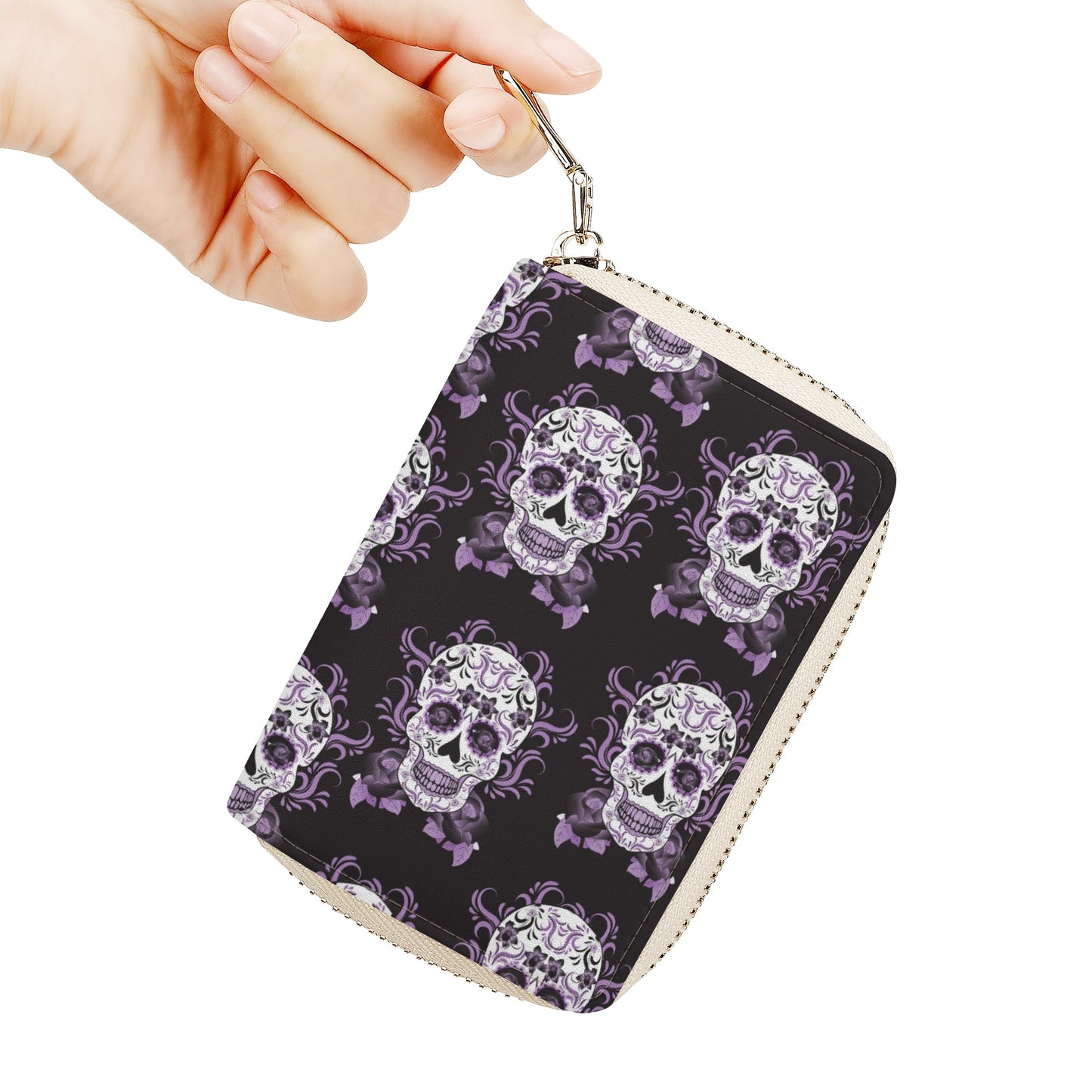 Calaveras sugar skull Zipper Card Holder