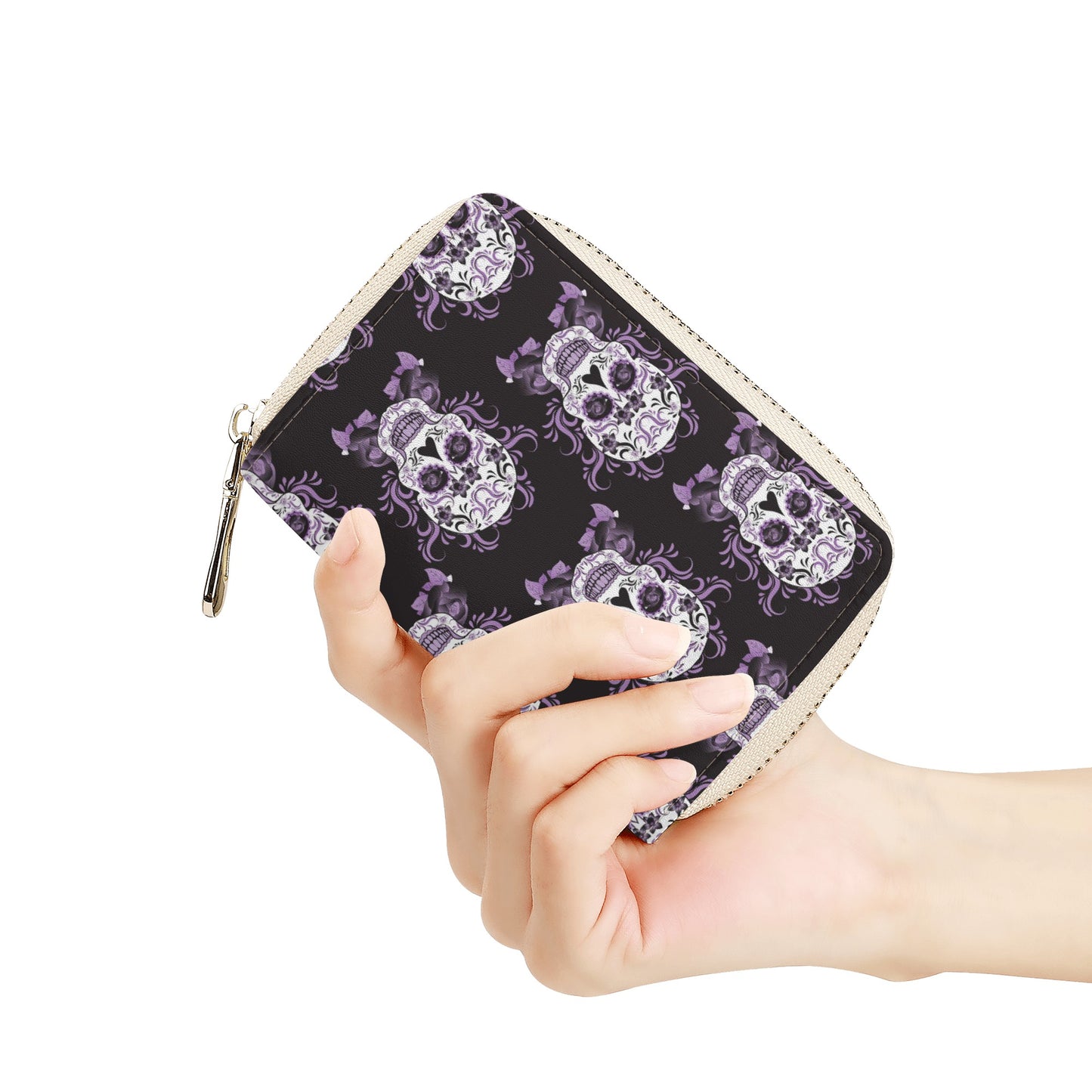 Calaveras sugar skull Zipper Card Holder