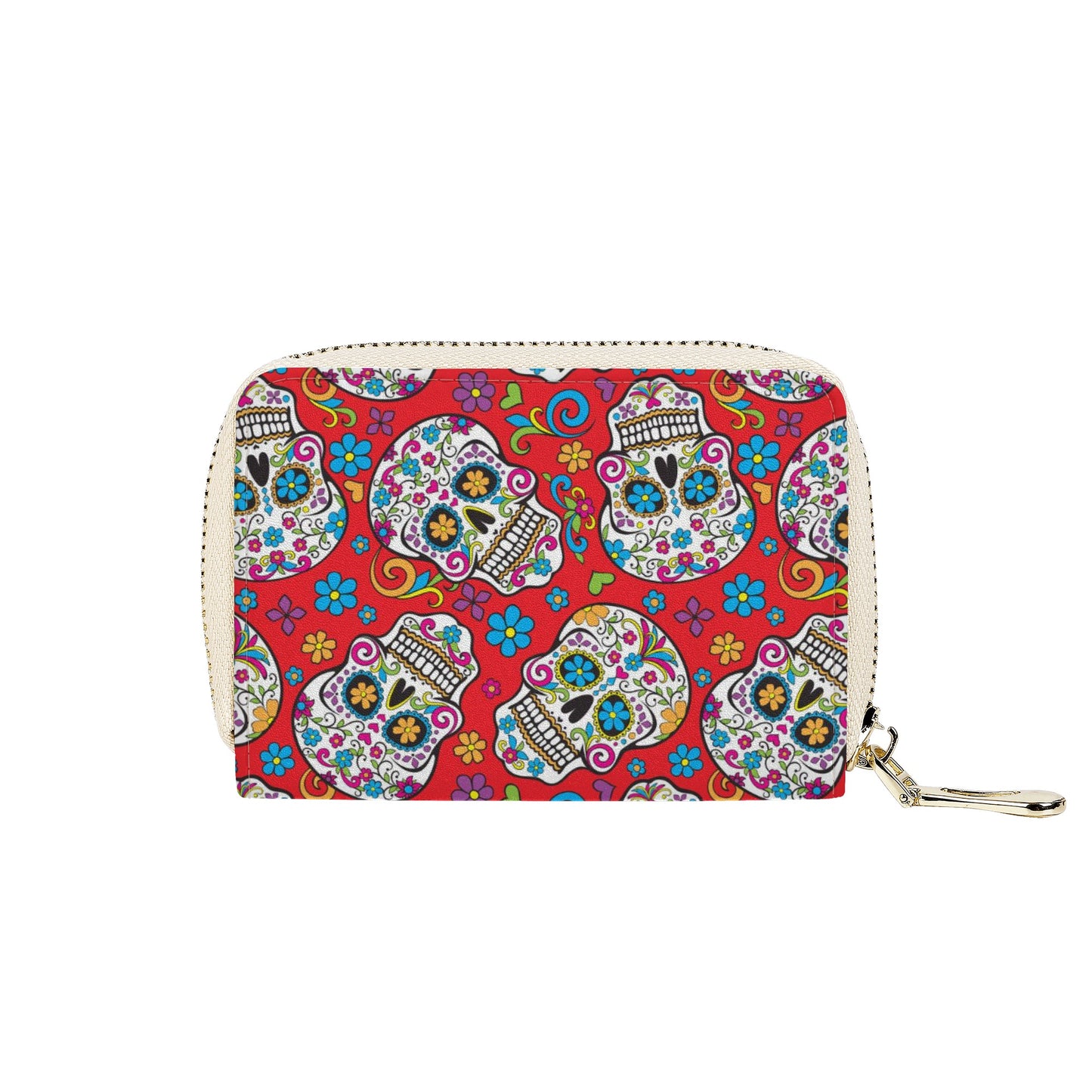 Candy sugar skull Zipper Card Holder