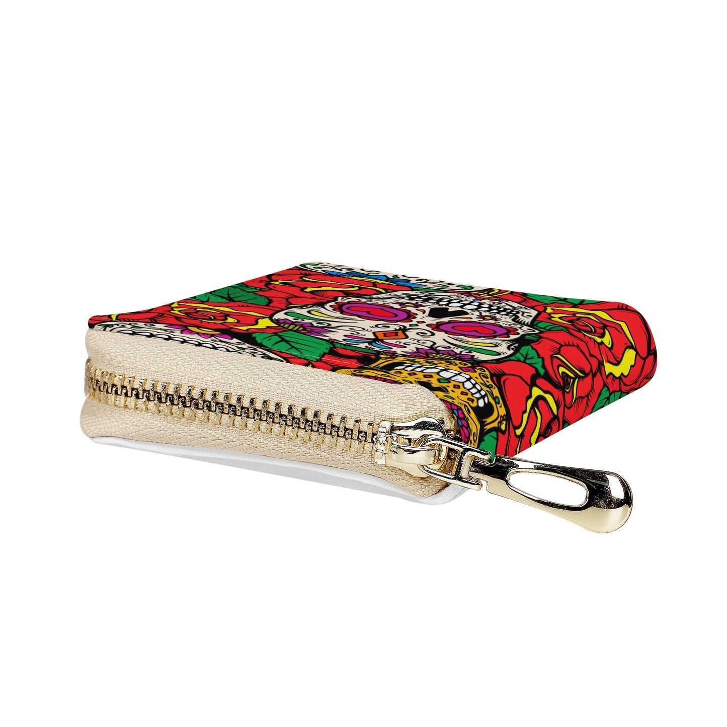 Dia de los muertos Calaveras skull Zipper Card Holder