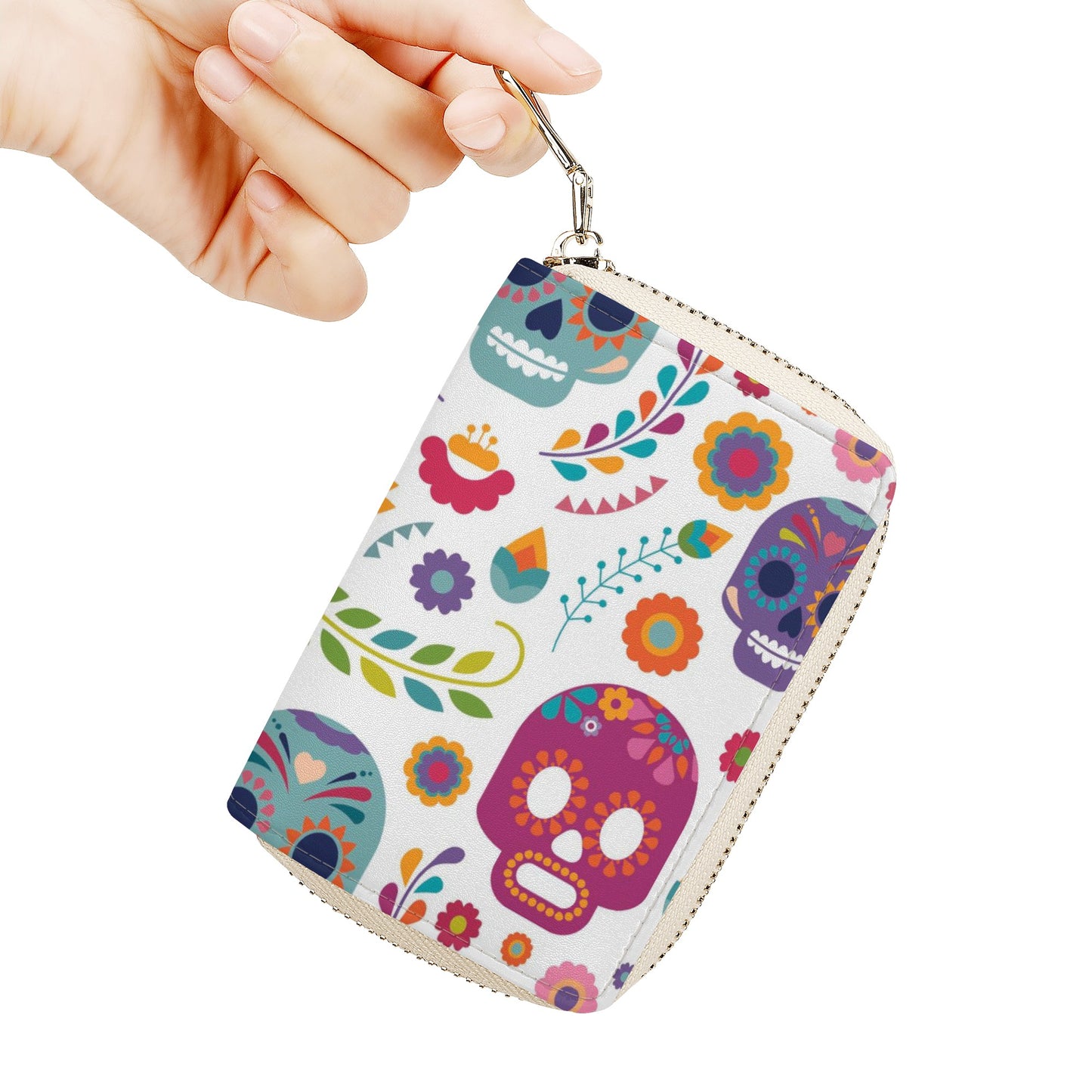 Candy skulls Zipper Card Holder