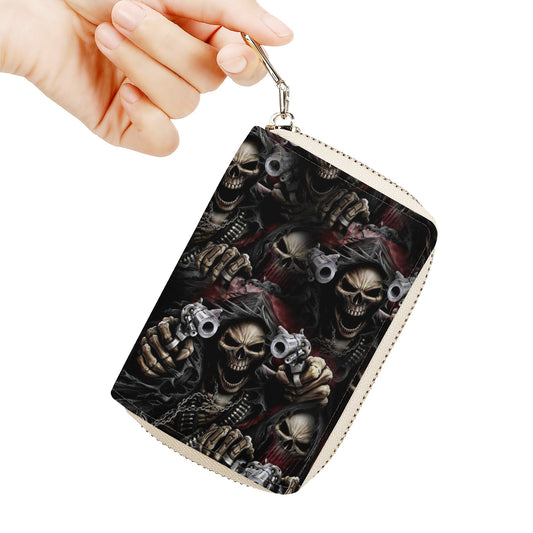 Gothic grim reaper Zipper Card Holder