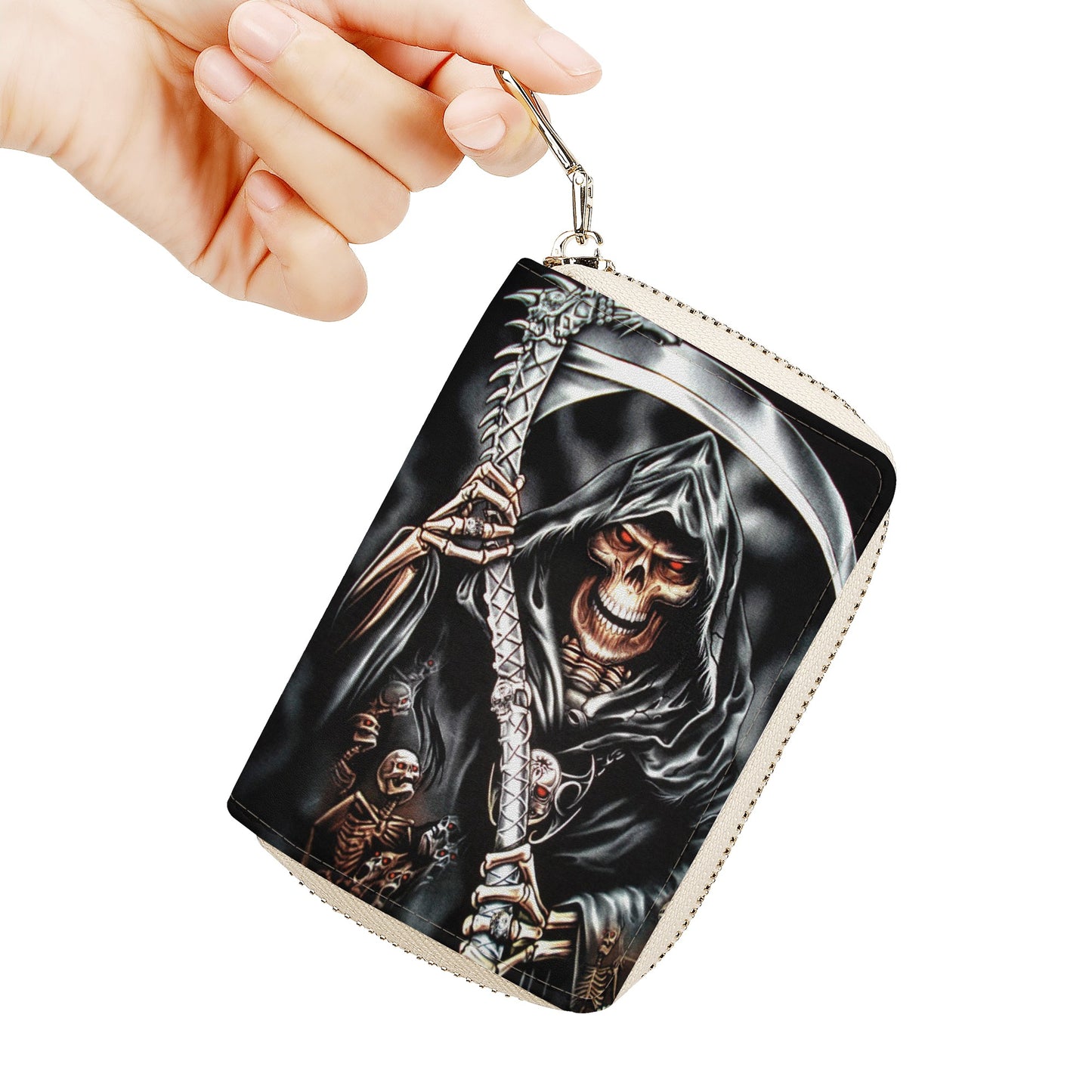 Grim reaper Halloween Zipper Card Holder