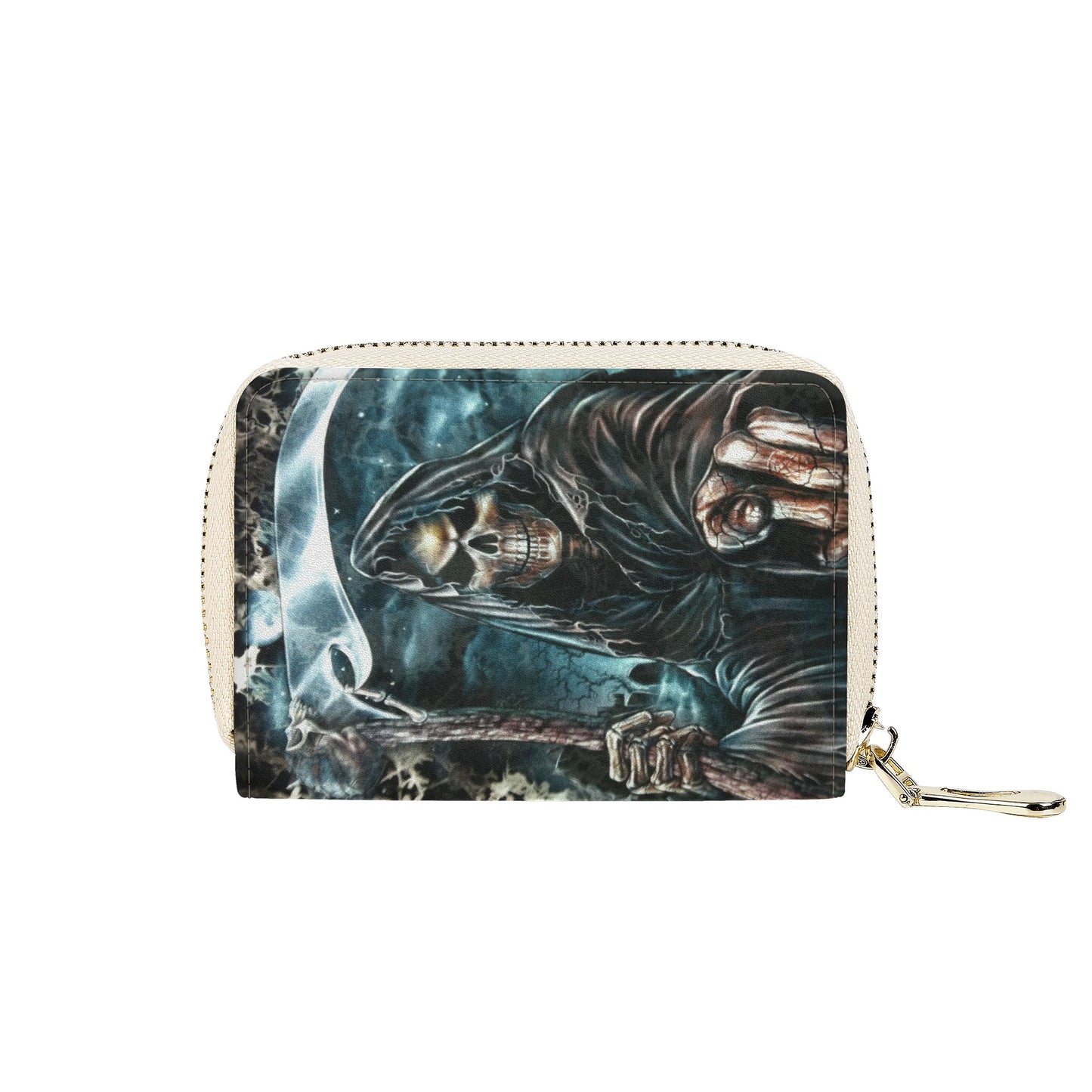 Grim reaper horror skeleton Zipper Card Holder