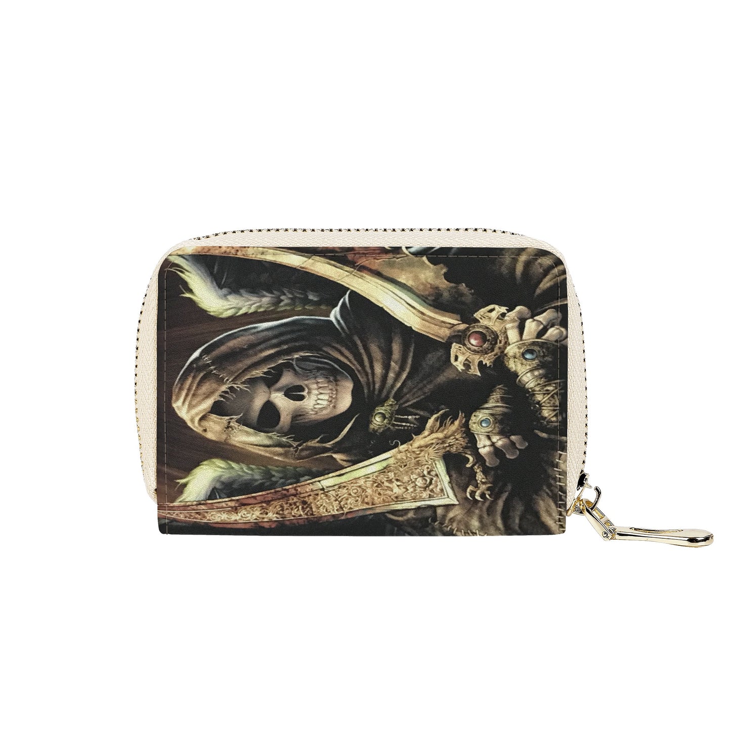 Grim reaper skull skeleton Zipper Card Holder