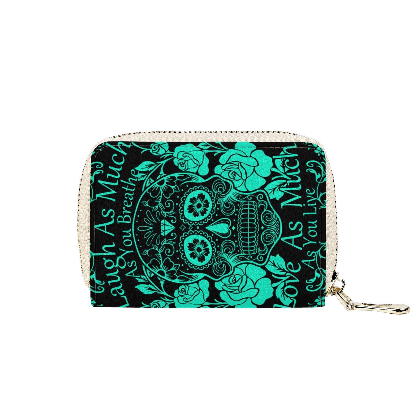 Sugar skull Zipper Card Holder
