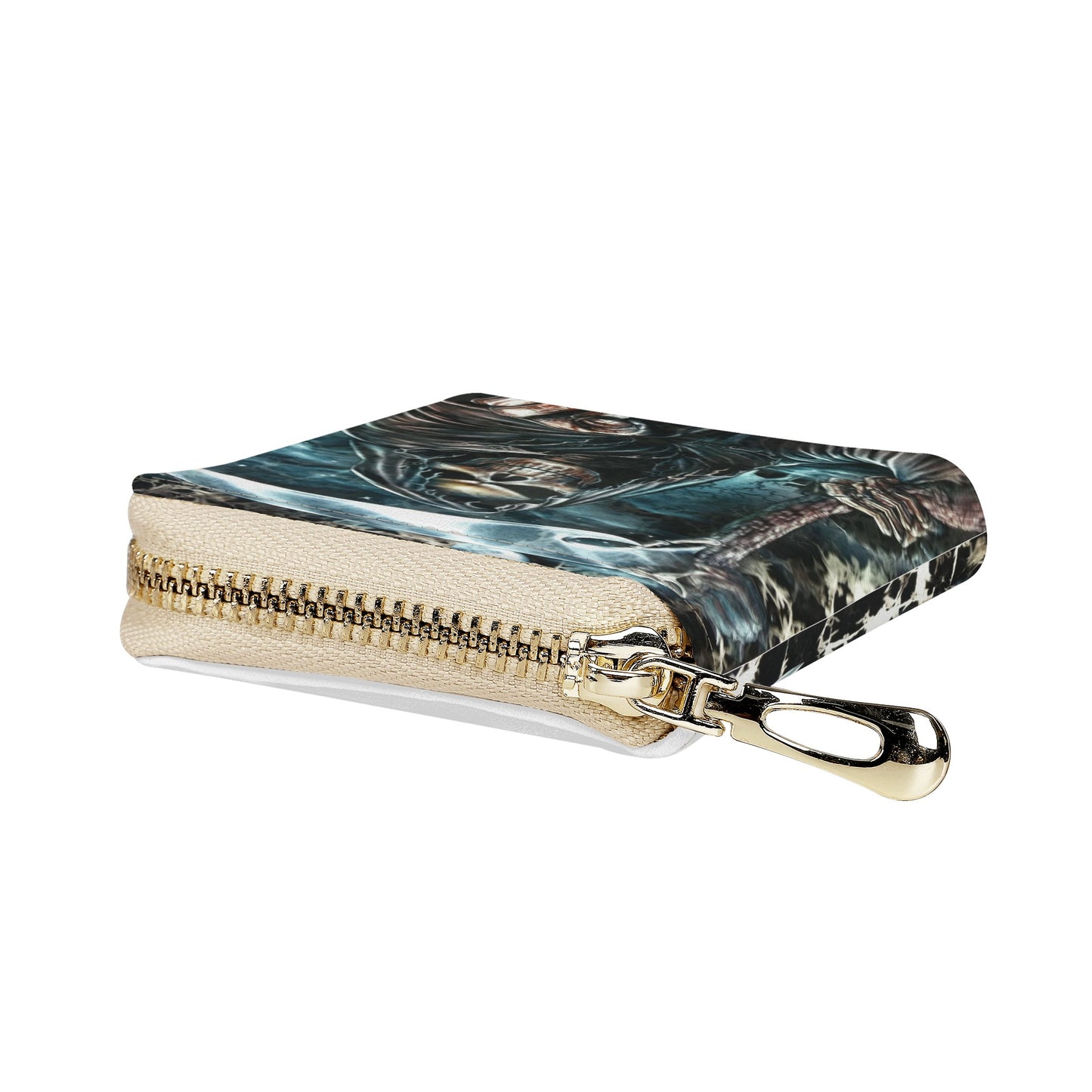 Grim reaper horror skeleton Zipper Card Holder