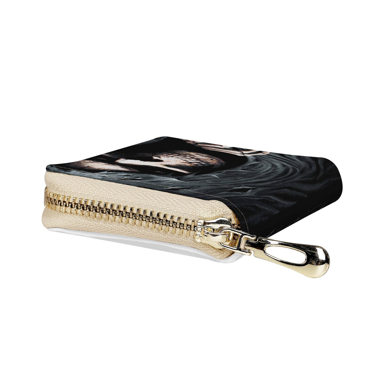 Grim reaper skull skeleton Zipper Card Holder