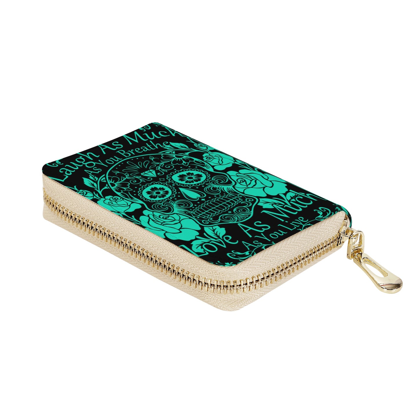 Sugar skull Zipper Card Holder