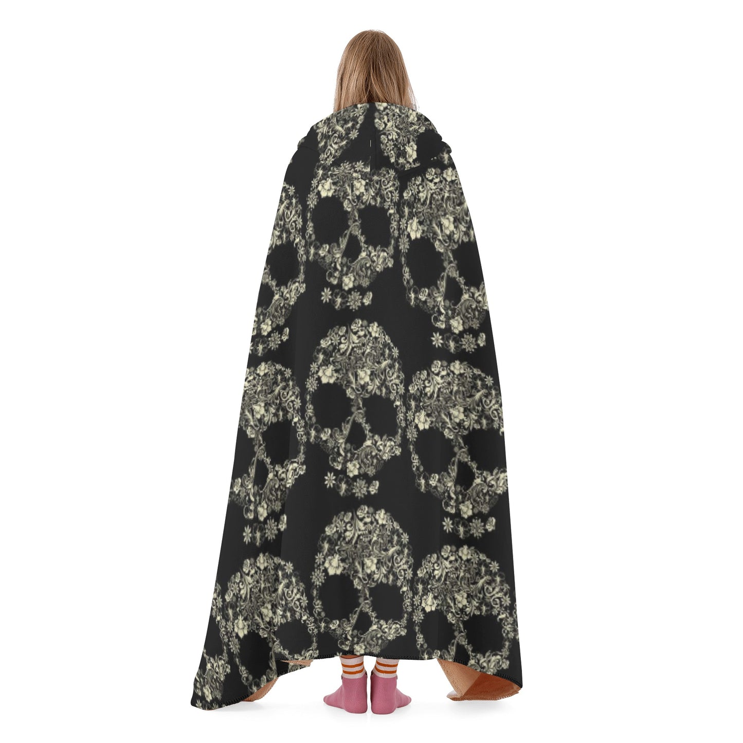 Mexican skull Calaveras Hooded Blanket