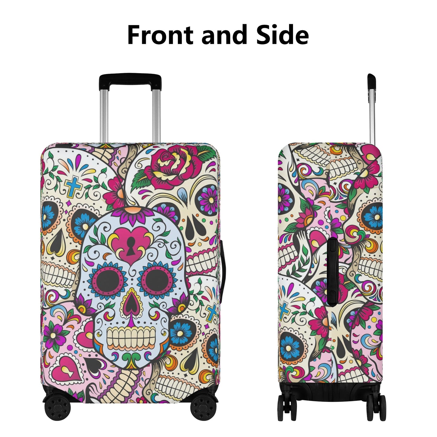 Sugar skull pattern day of the dead Polyester Luggage Cover