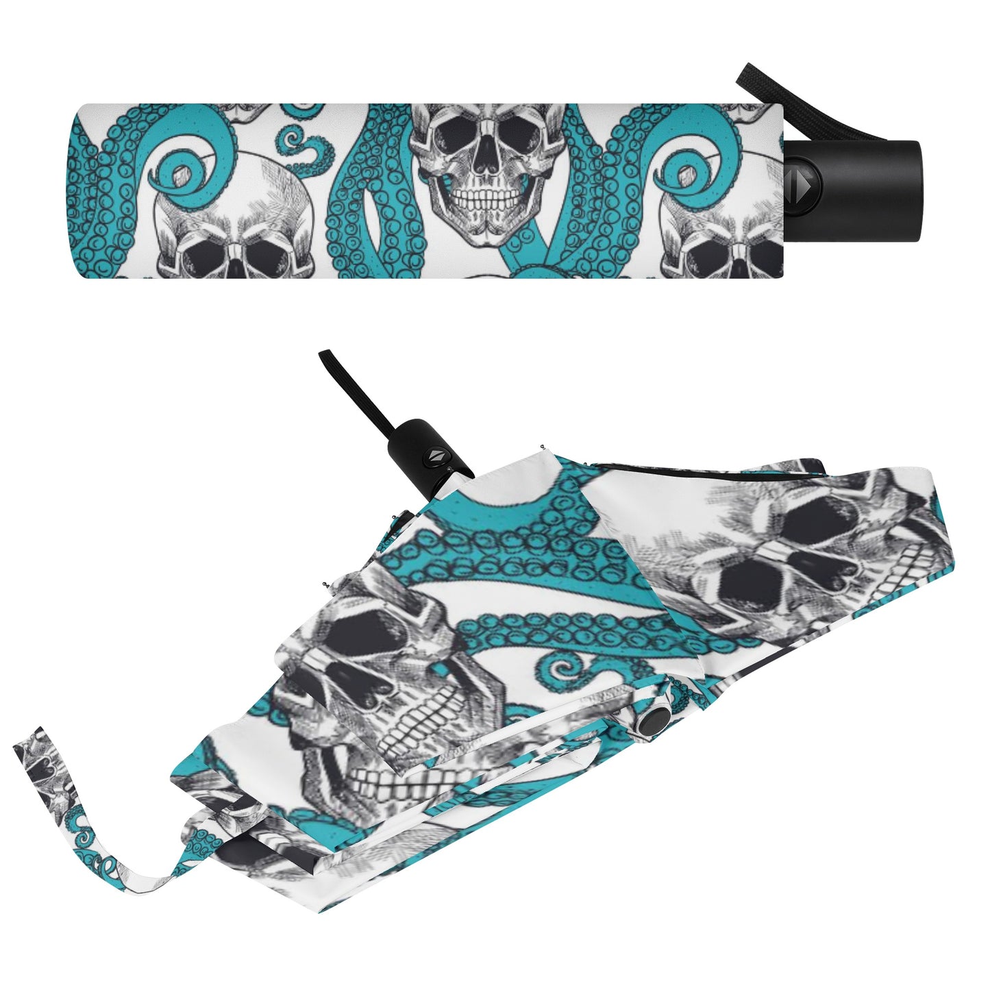 Gothic Skull halloween Fully Auto Open & Close Umbrella Printing Outside