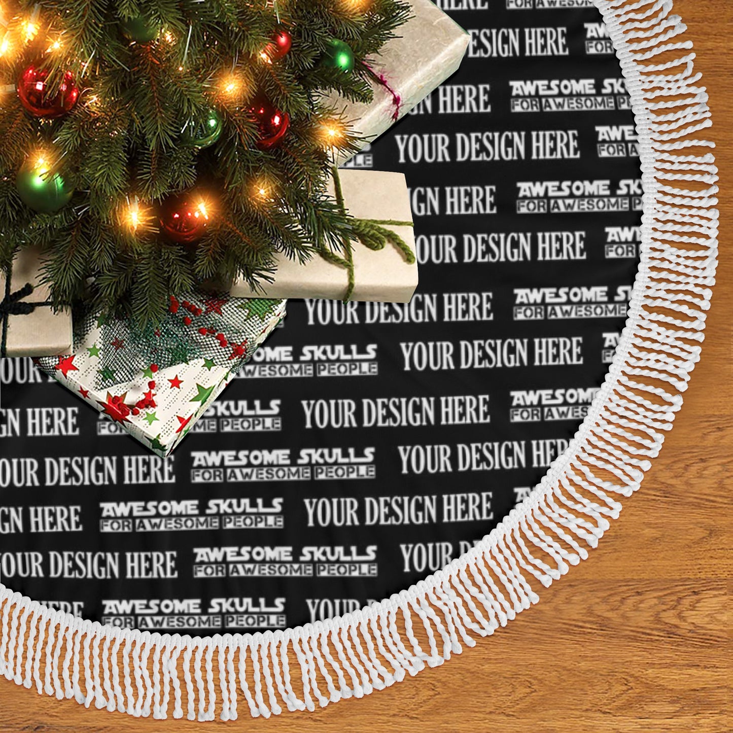 Fringed Christmas Tree Skirts