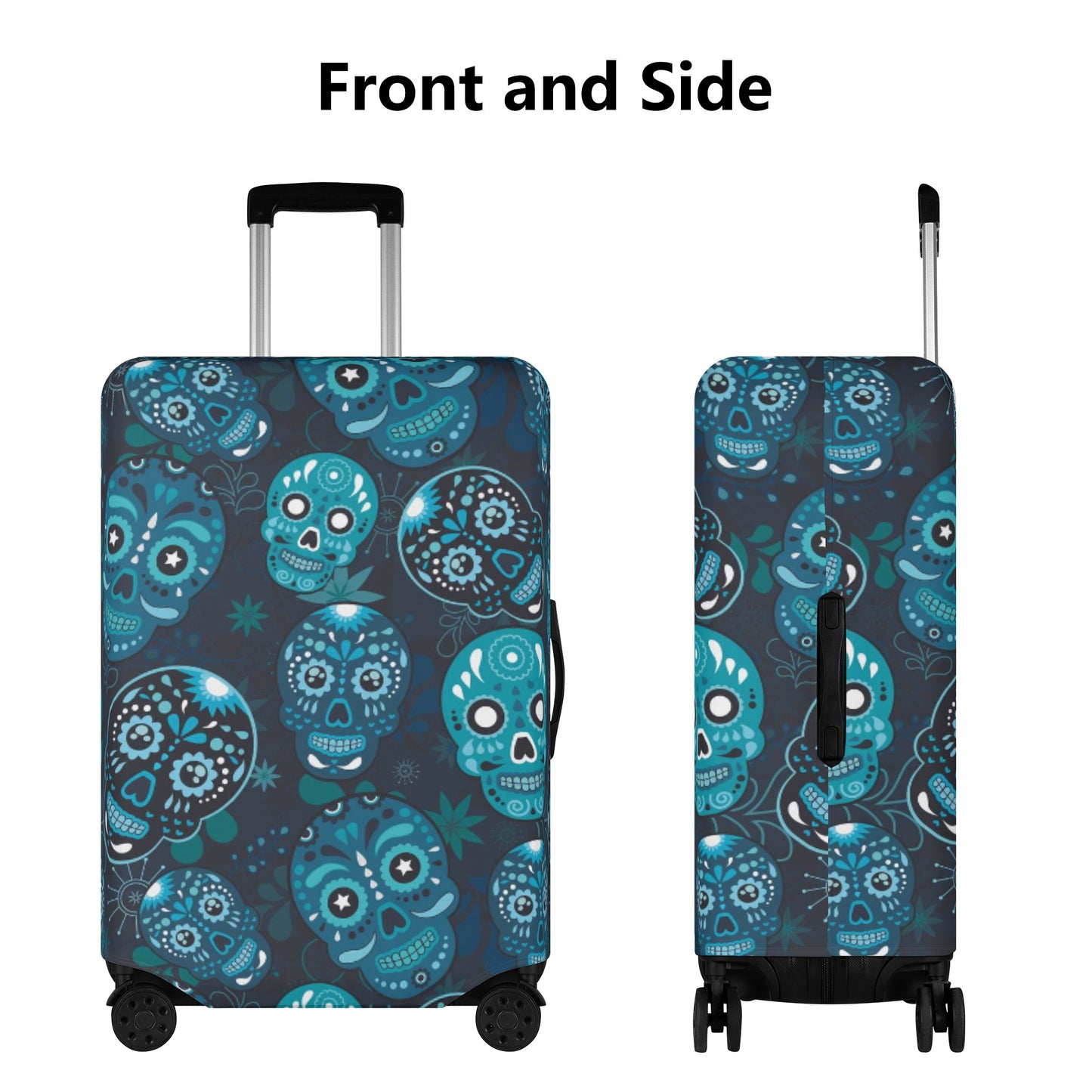 Sugar skull Mexican skull candy skulls Polyester Luggage Cover