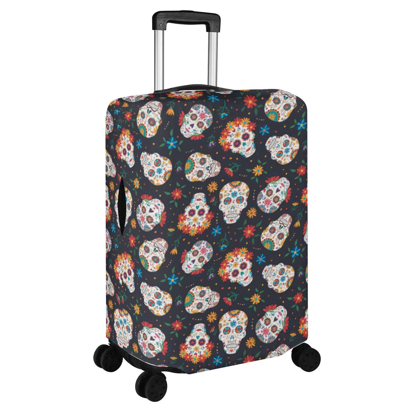 Dia de los muerots candy skulls Polyester Luggage Cover