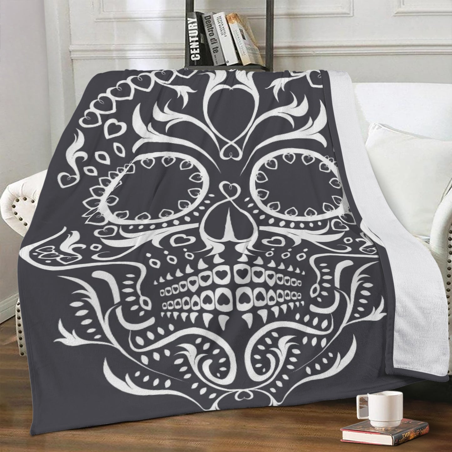 Sugar skull candy skull sBlanket Fleece