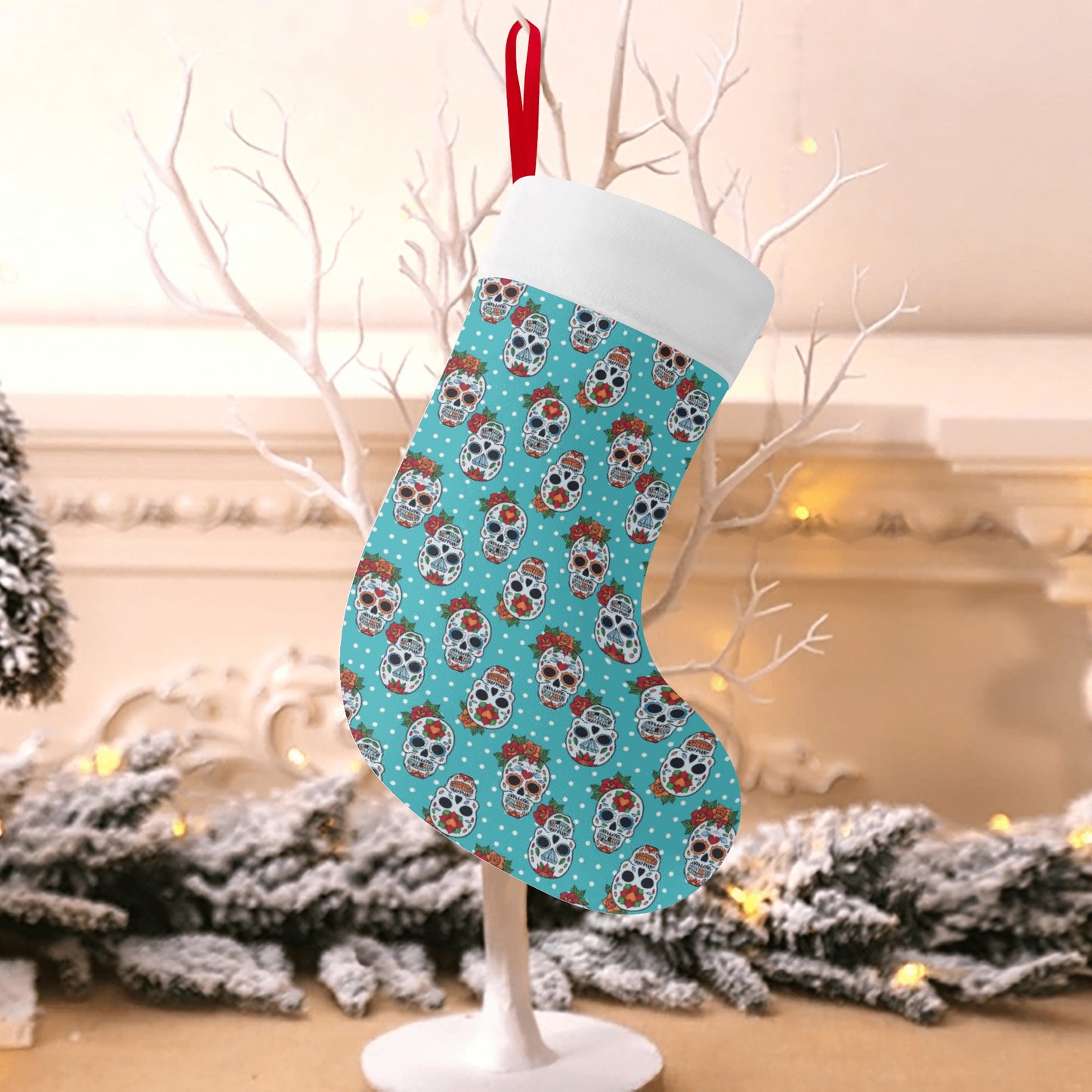 Day of the dead sugar skull Custom Christmas Stockings