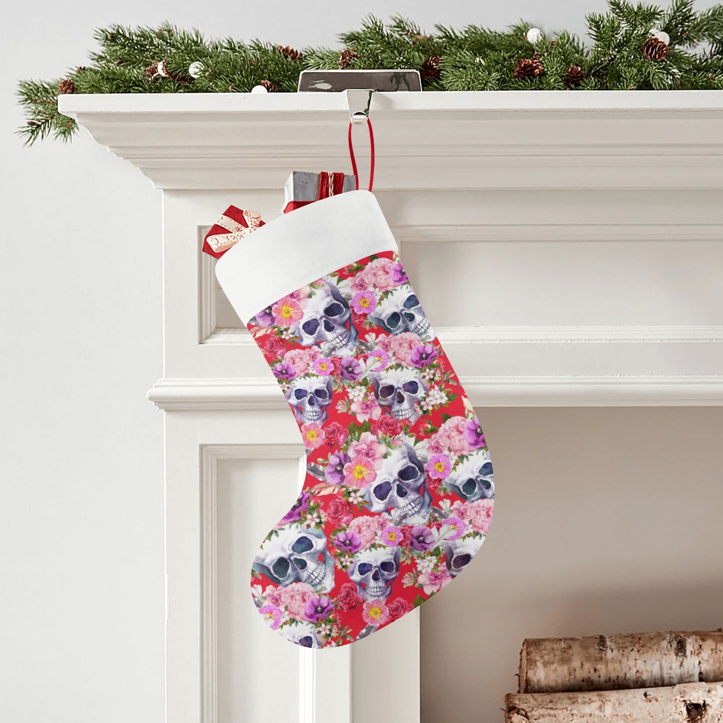 Day of the dead sugar skull Custom Christmas Stockings