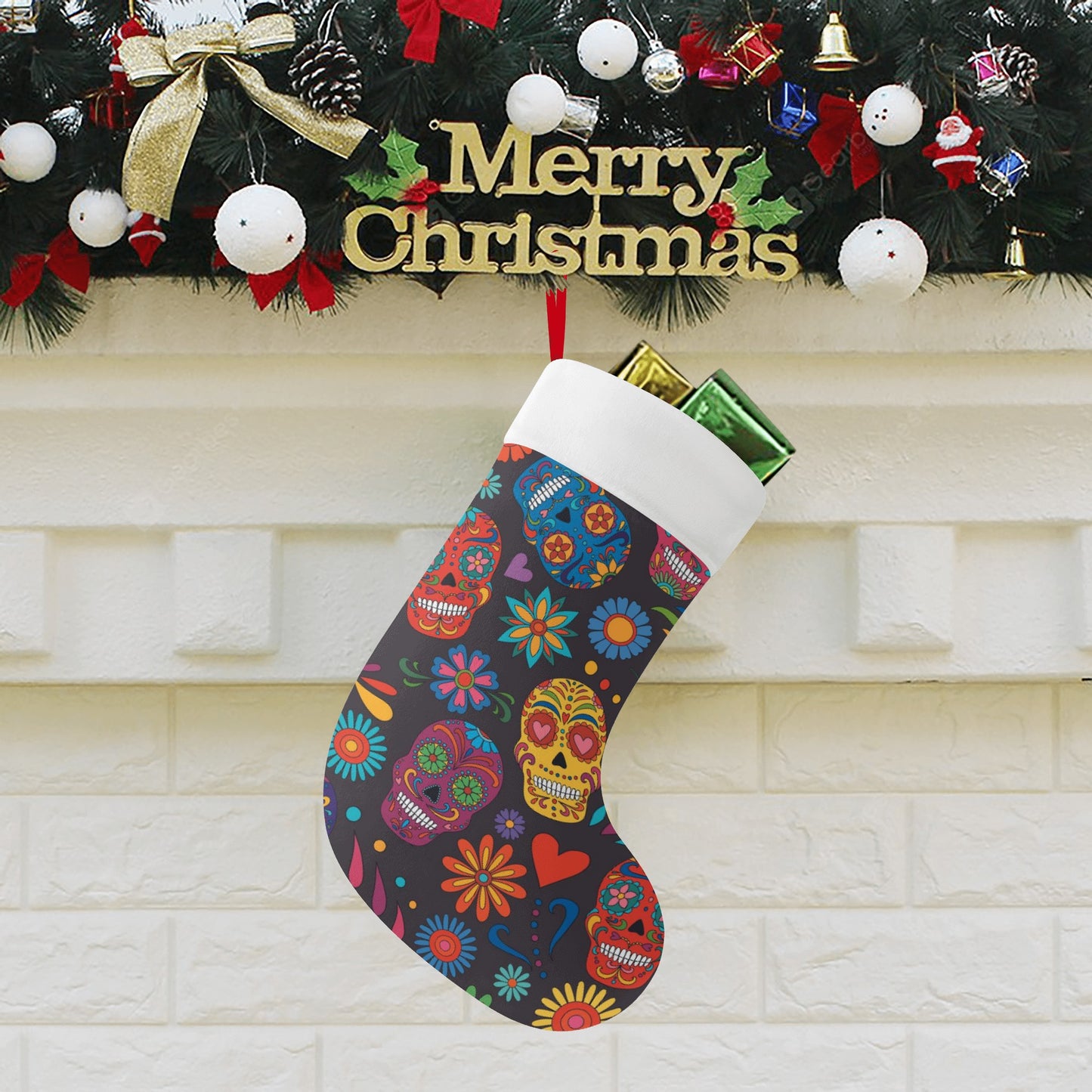 Sugar skull Custom Christmas Stockings