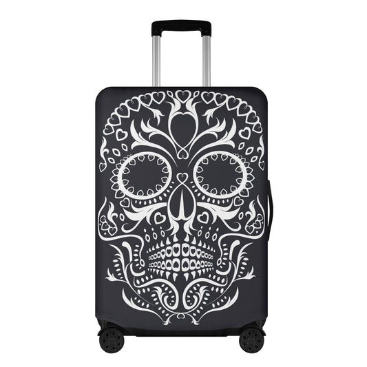 Day of the dead mexican skull suitcase cover Polyester Luggage Cover