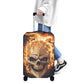 Flaming skull suitcase cover Polyester Luggage Cover