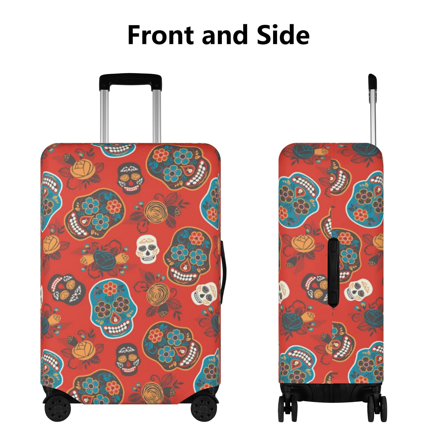 Dia de los muertos suitcase cover Polyester Luggage Cover