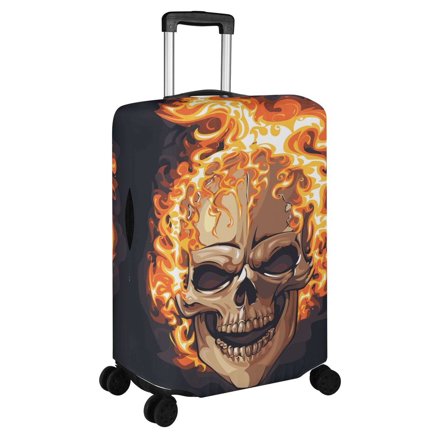 Flaming skull suitcase cover Polyester Luggage Cover