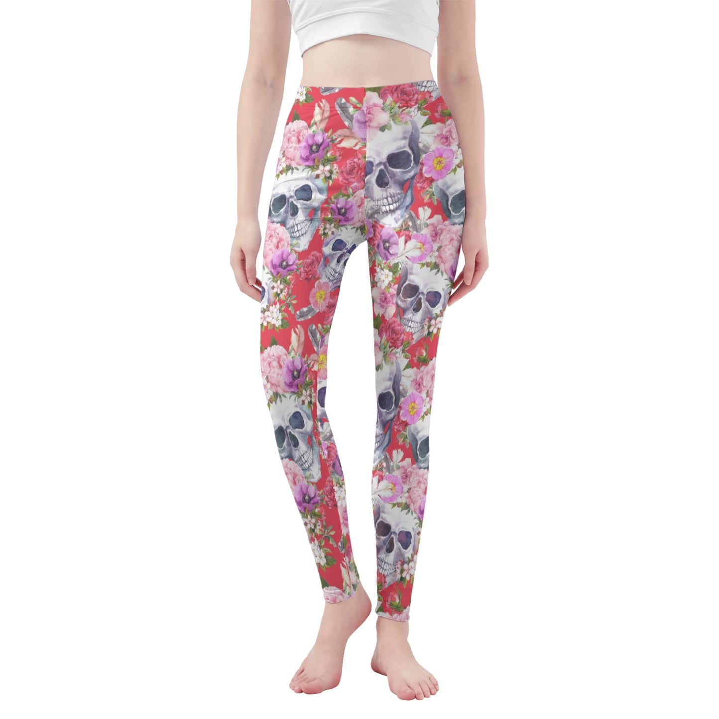 Day of the dead candy skull calaveras Women's Leggings